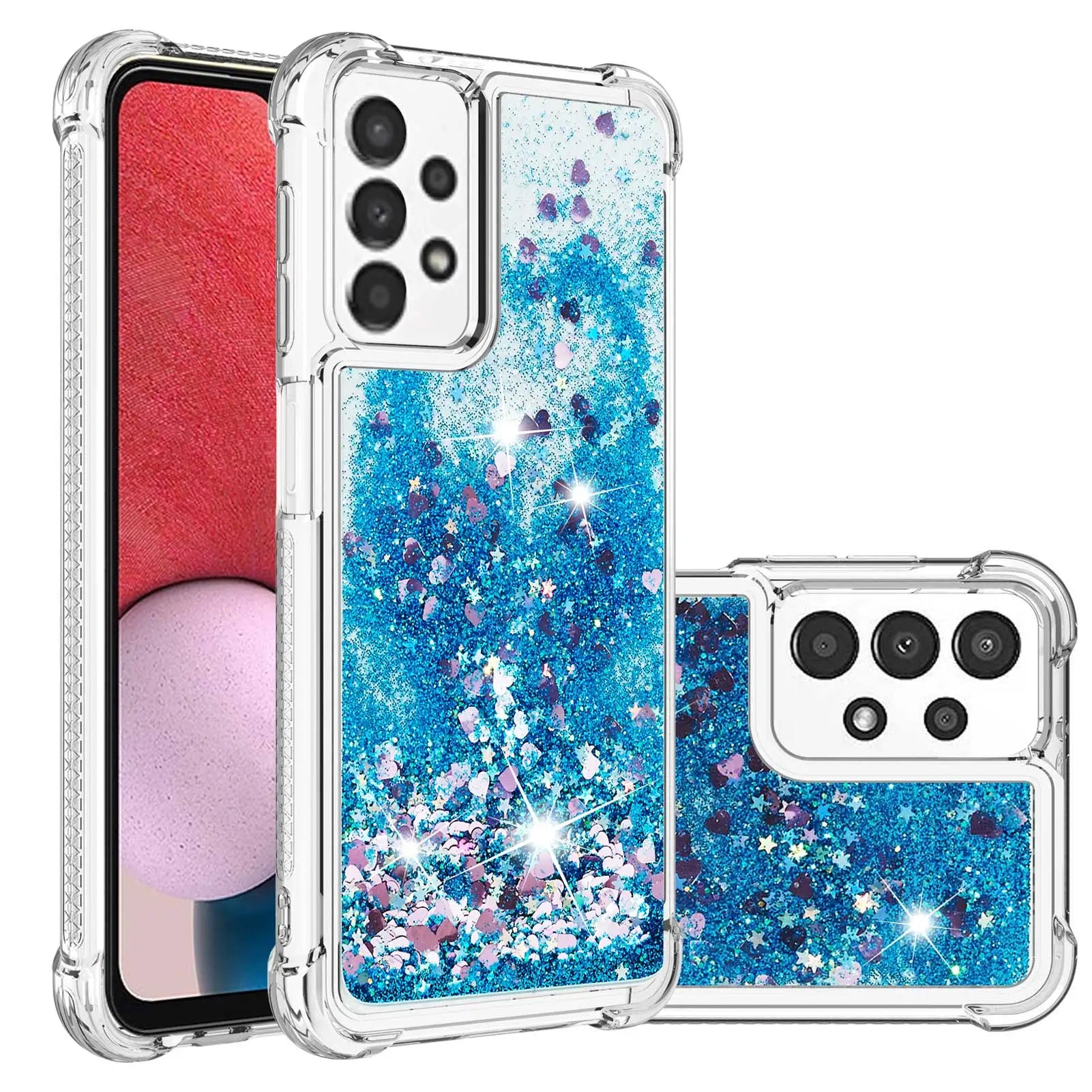 Glitter Liquid Quicksand Case For Samsung S24 Soft Cover For Galaxy S23 S22 Ultra S21 S10 S9 PLUS S20 S23 S21 FE Transparent