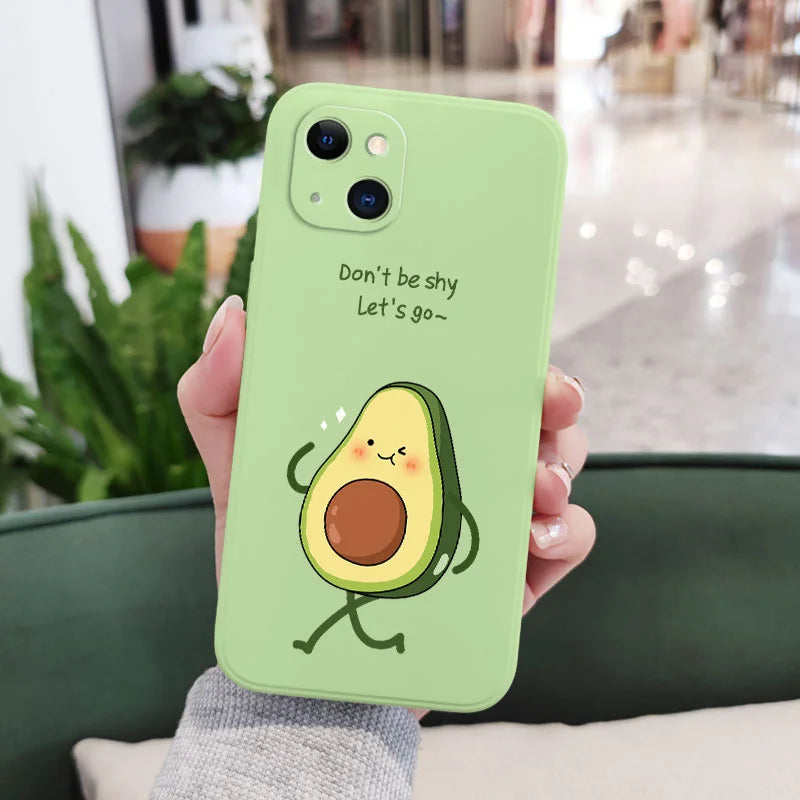 Avocado Family Phone Case For iPhone 17 Air 16 16E 15 14 13 12 11 Pro Max Mini X XR XS MAX 7 Plus 6 6S Plus Cover