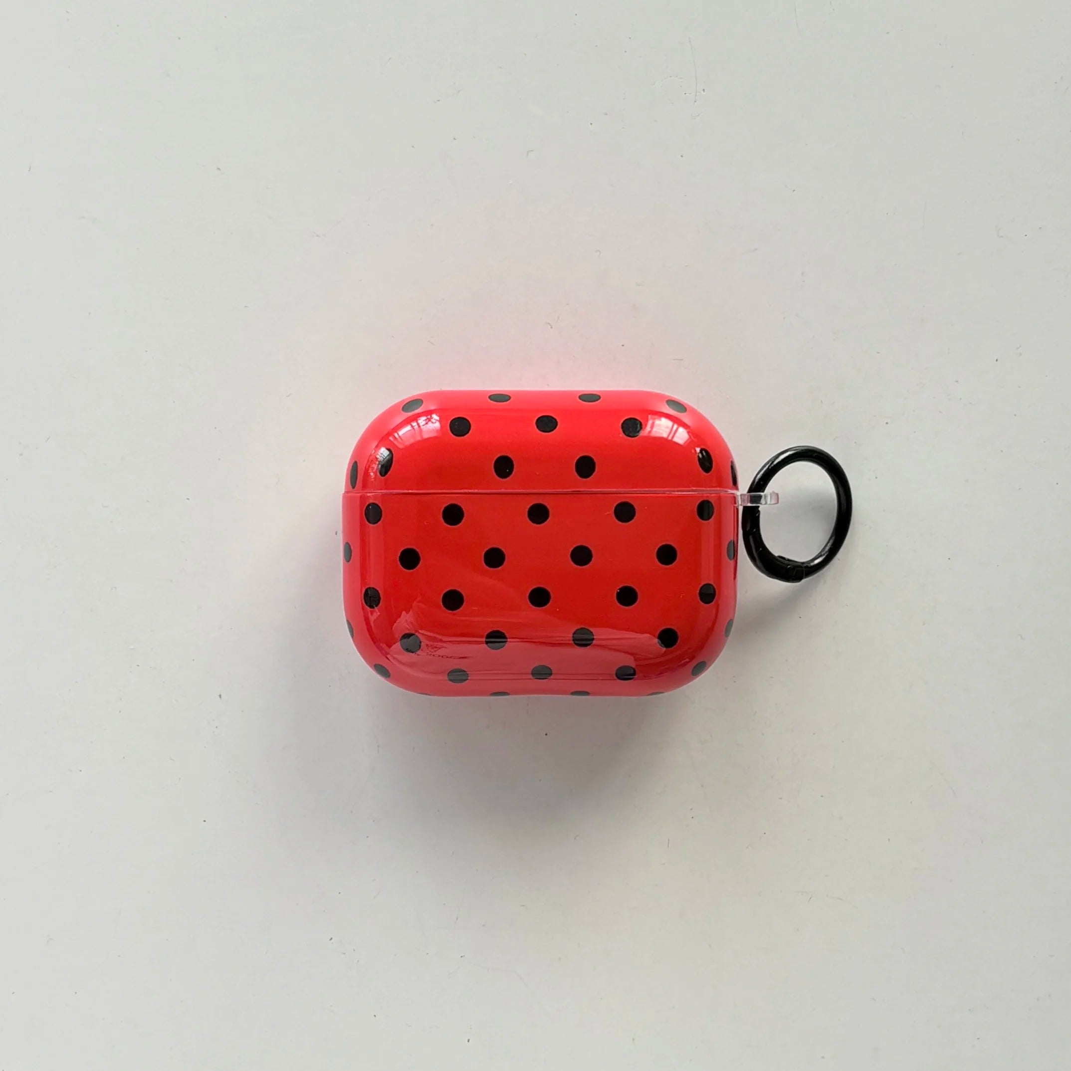Fresh Simple Black Background White Wave Point With Hook Shock Proof Earphone Cover Case for AirPods 1 or 2 3 4 Pro 2 Pro 3