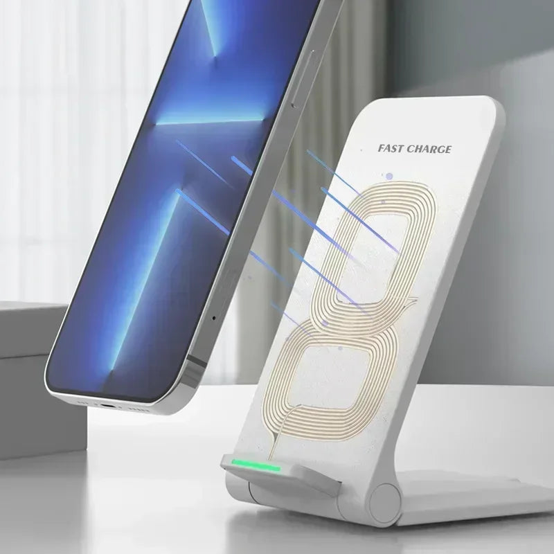 Wireless Charger Station Earphone Phone Fast Charging Charger Holder For iPhone 16 15 14 13 Pro Max Samsung S24 S23 Xiaomi