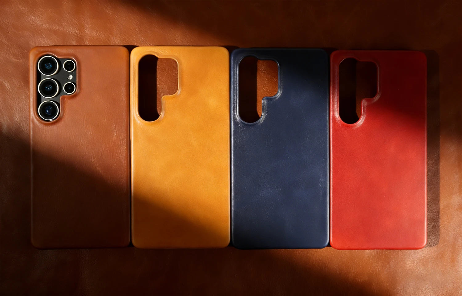 Vintage Business Genuine Leather Phone Case For Samsung Galaxy S26 S25 Ultra S24FE S23 S22 S21 Plus S20 FE Back Cover Coque Capa