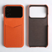 Premium Card Slot Genuine Leather Case For iphone 17 Pro Max 16 15 14 16e 17e 12 13 Mini 11 Phone Back Cover Case Coque Funda