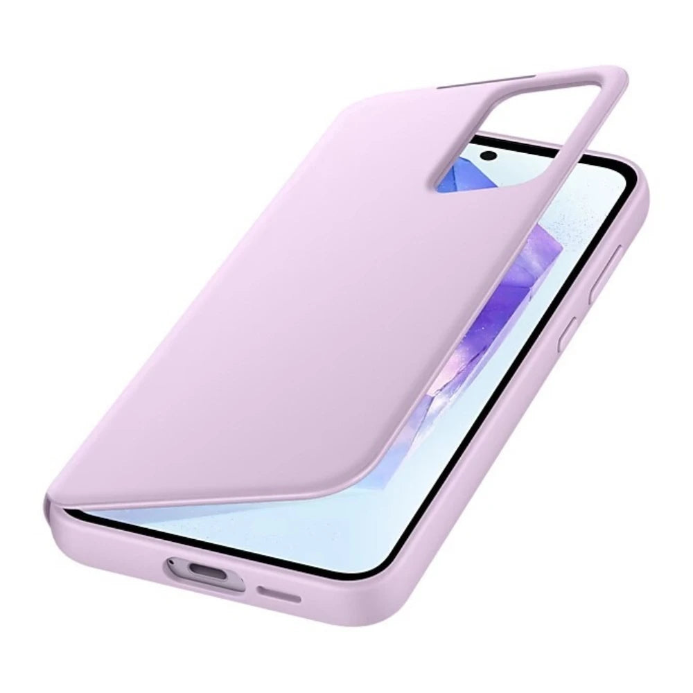 Original SOriginal S-View Flip Cove for Samsung Galaxy A55 5G Smart Clear View Mirror Flip Protective Case EF-ZA556