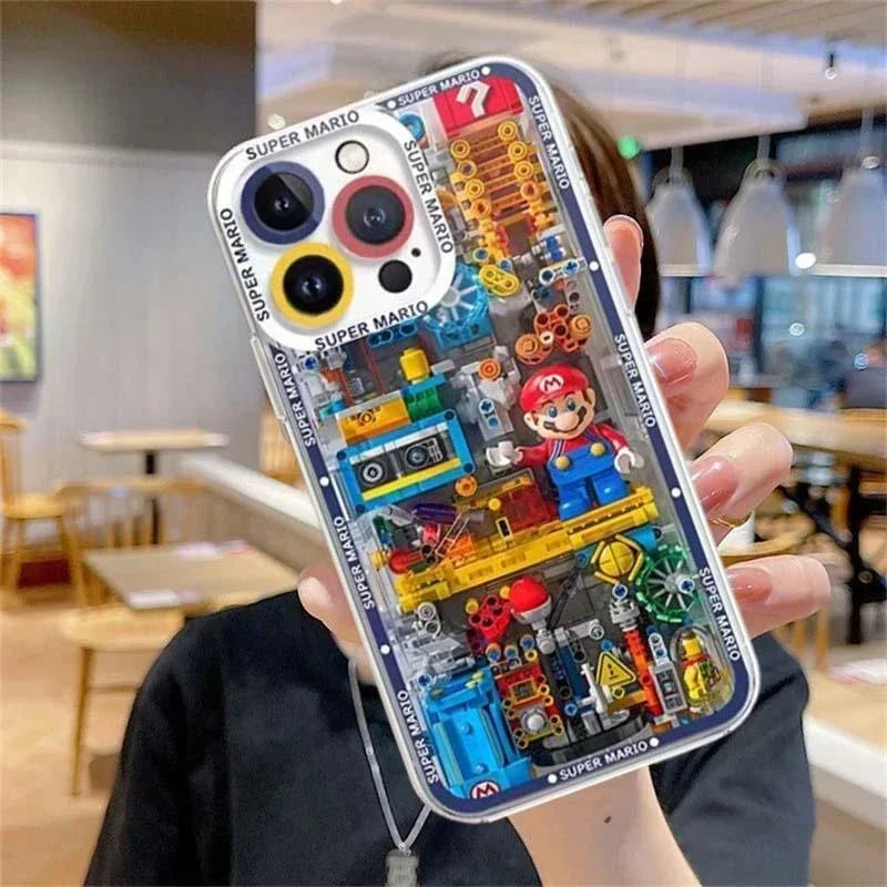 Building Blocks M-Marios Case For Samsung Galaxy S24 S23 S22 Ultra S21 S20 FE Note 20 10 Plus A15 A25 A35 A55 TPU Silicone Cover
