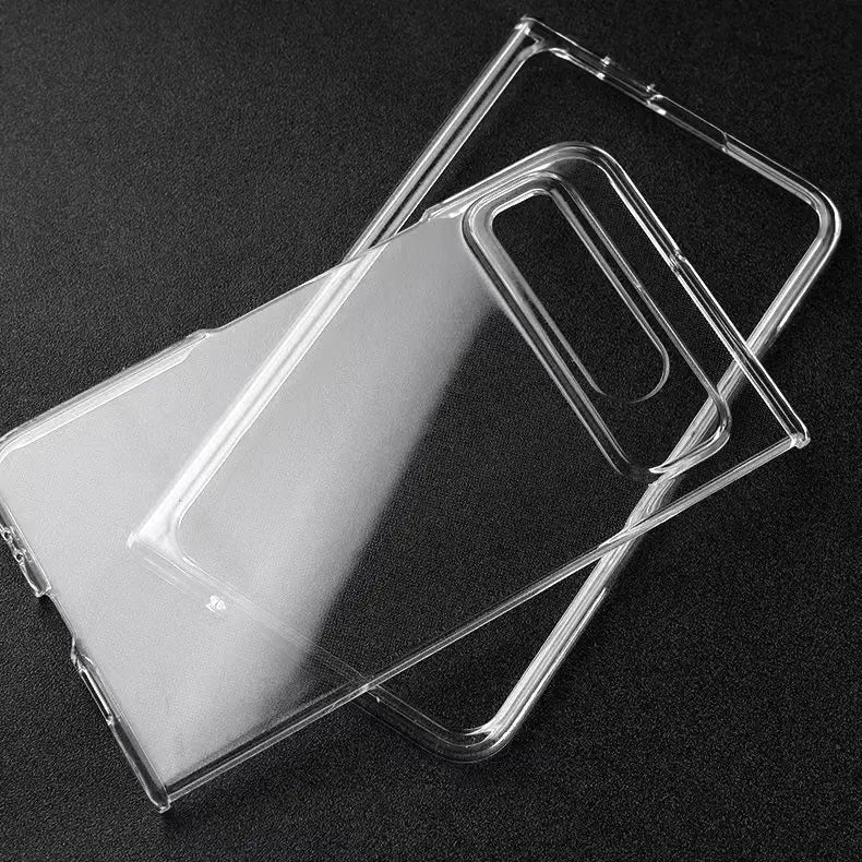 For Google Pixel Fold Transparent Plastic PC Hard Shell Shockproof Full Protective Back Cover On Google Pixel Fold