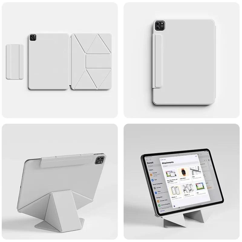 ZOYU Smart Folio Cover for iPad A16 11th 2025 iPad Air 11 Funda iPad Pro 13 12.9 4/5/6th Gen Mini 8.3 A17 Pro Magnetically Capa