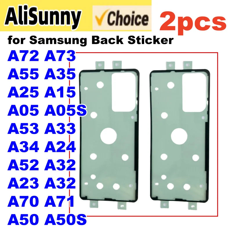 2pcs Back Cover Housing Sticker for SamSung A52 A53 A33 A35 A55 A05 A05S A54 A15 A25 A24 A34 A23 A32 A70 A71 Door Case Adhesive