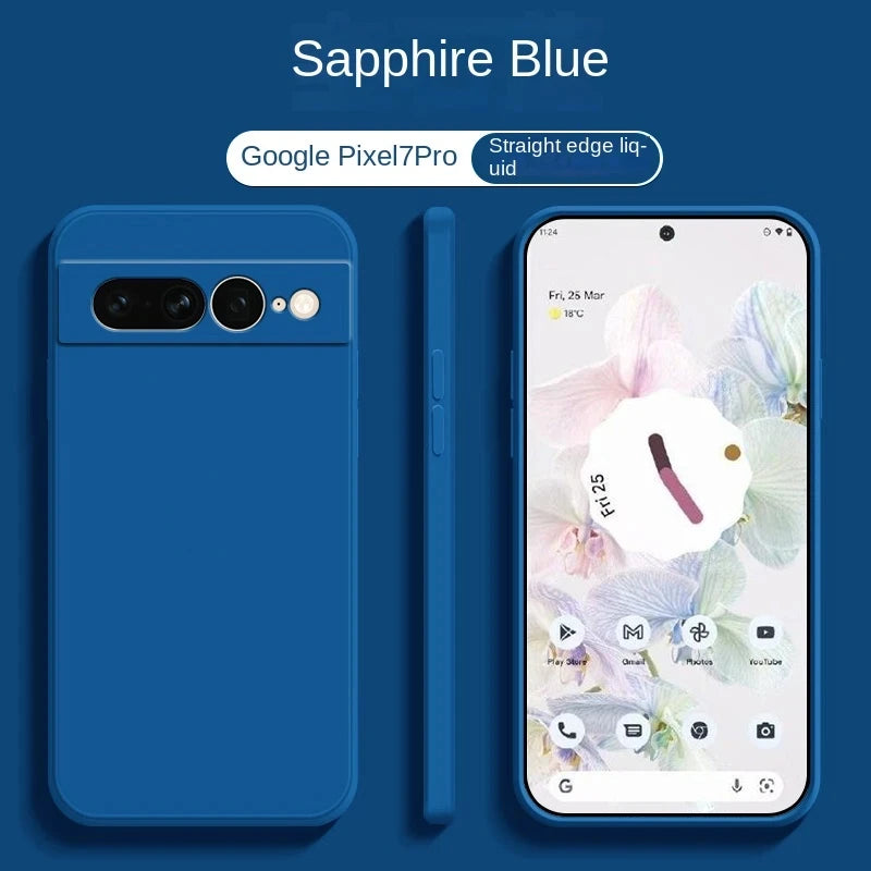 For Google Pixel 8A Case Pixel 10 Pro 7A 9 Cover Liquid Silicone TPU Soft Solid Color For Google Pixel 8 Shockproof Back Cases