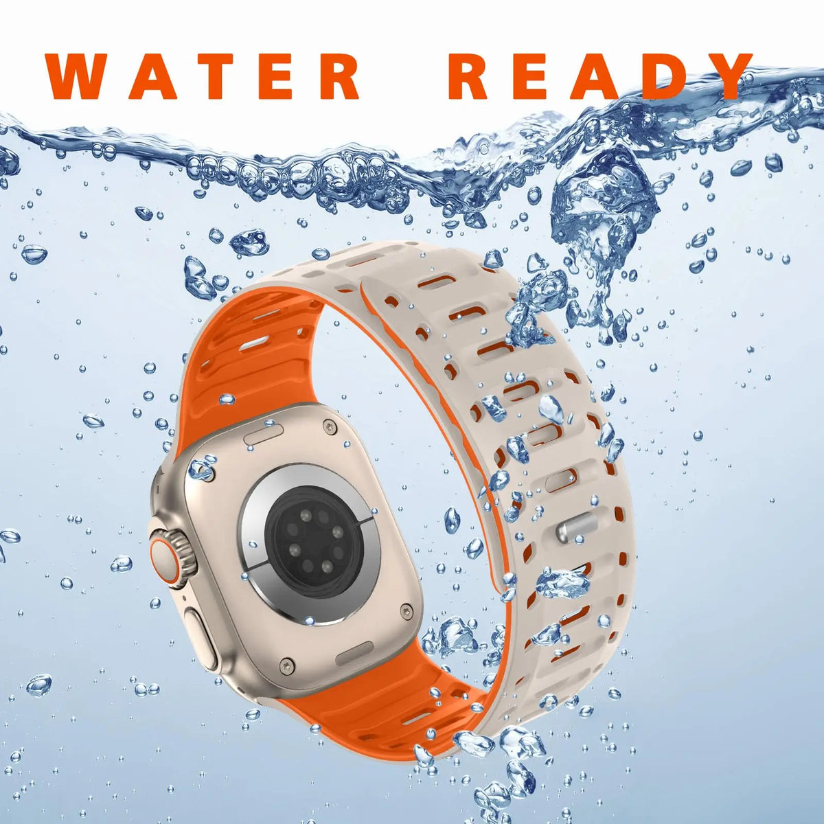 Magnetic Silicone Strap For Apple Watch Bands 45mm 44mm 42mm 46mm 49mm Bracelet correa IWatch Series 10 SE 9 8 7 6 Ultra 2 3 11