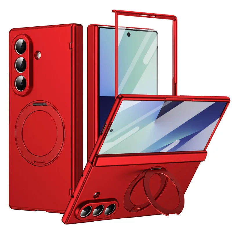 For Samsung Galaxy Z Fold 8 Ultra 5G Case Magnetic Holder Ring For Magsafe Cover For ZFold 8 Fold8 Ultra Hinge Protection Case