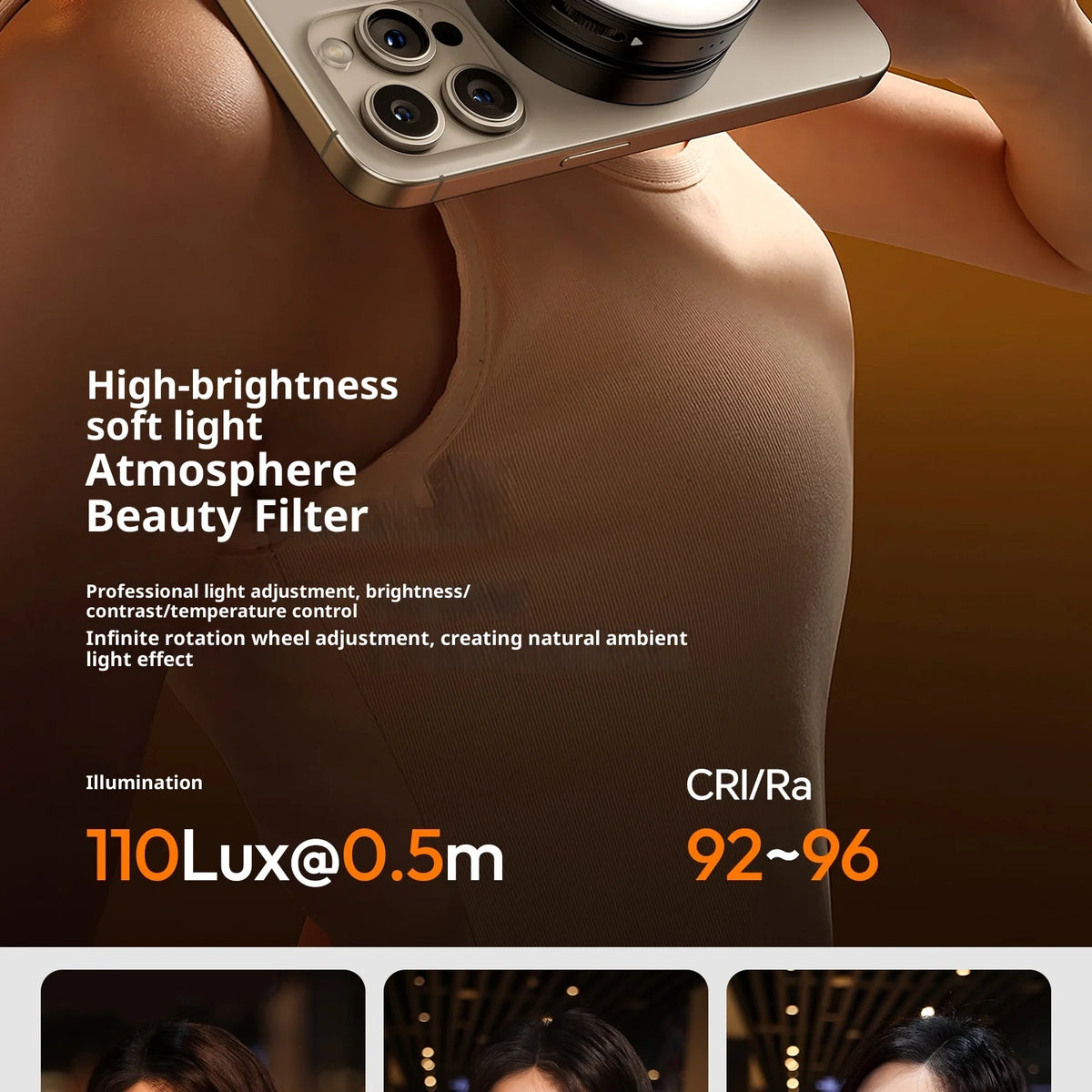 Original Ulanzi LM23 Light 3-Level Brightness Magnetic Soft LED Light Portable Pocket Vlogging Live Streaming Content Creation