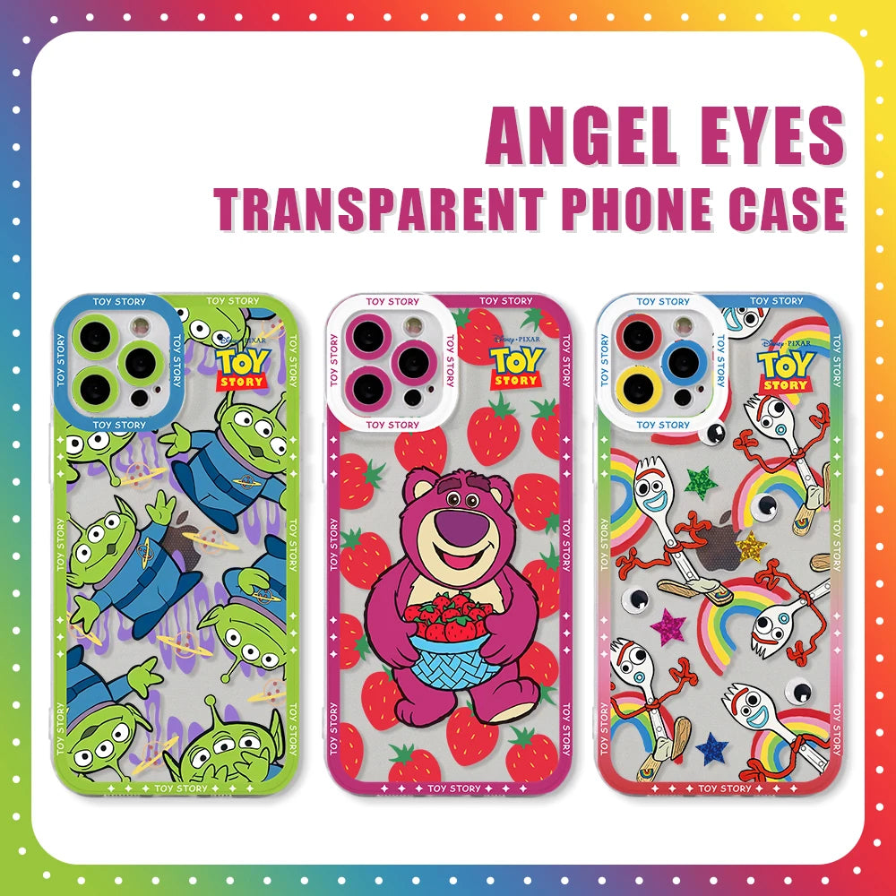 Toys Storys Woodys Aliens Phone Case for Apple iPhone 17 Air 16 15 14 Plus 13 12 11 Pro Max Border printing Transparent Cover