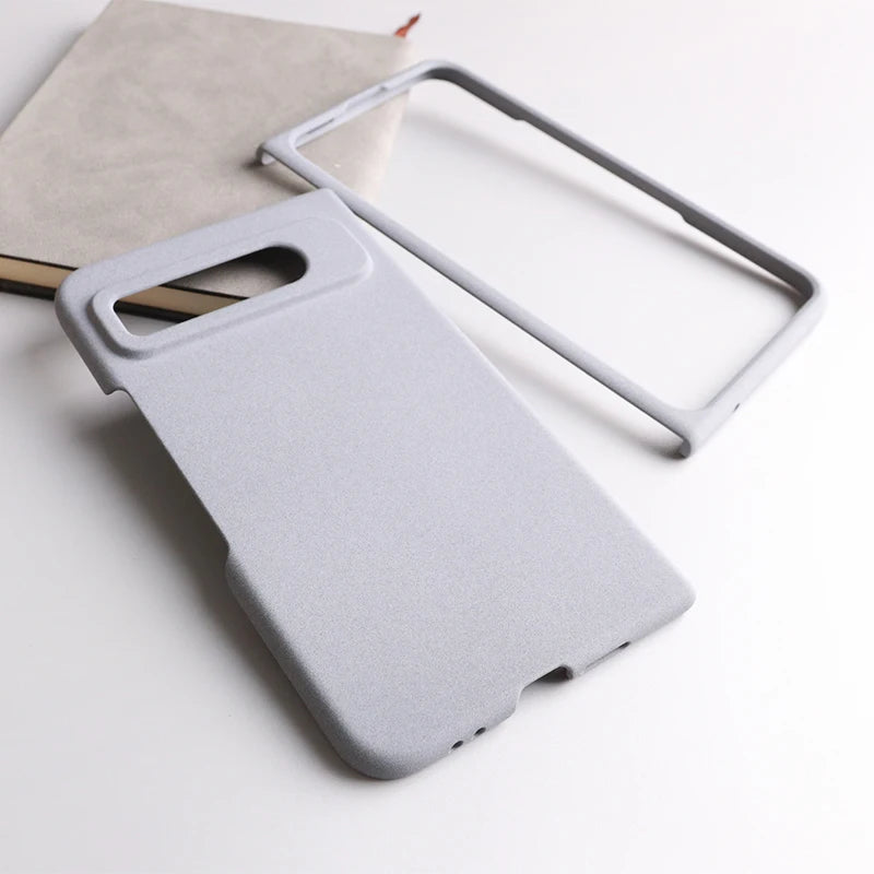 Sandstone Matte Hard PC Flip Phone Case For Google Pixel Fold Ultra Thin Anti-fall Non-slip Full Protect Bumper For Pixel Fold