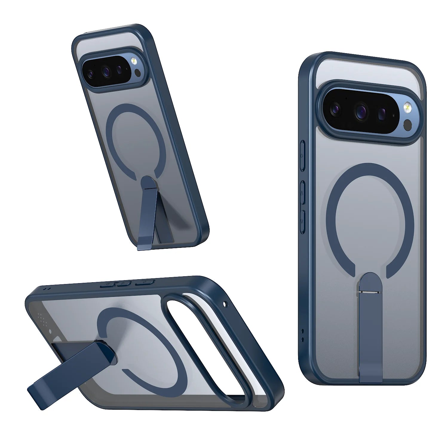 Matte Magnetic Kickstand Case For Google Pixel 9A 10 9 Pro XL Shockproof Anti-Fingerprint Protective Cover