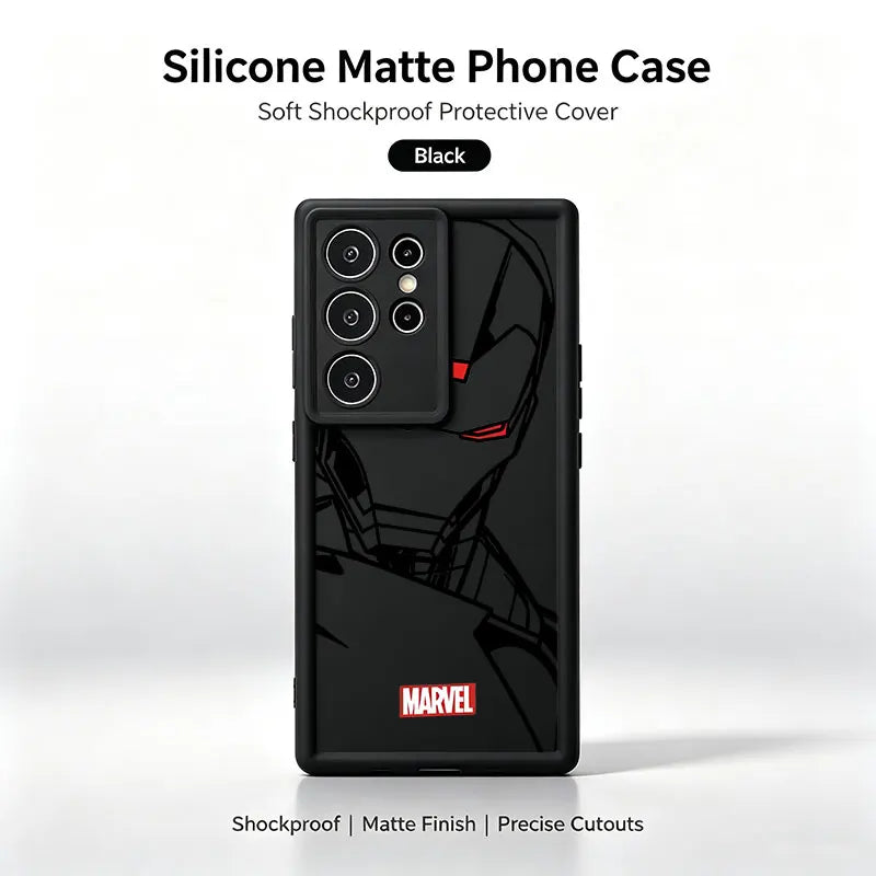 Spidermans Ironman Silicone Phone Case For  Samsung Galaxy S26 S25 S24 S23 S22 Ultra Plus S21 S20 FE Shockproof Cover