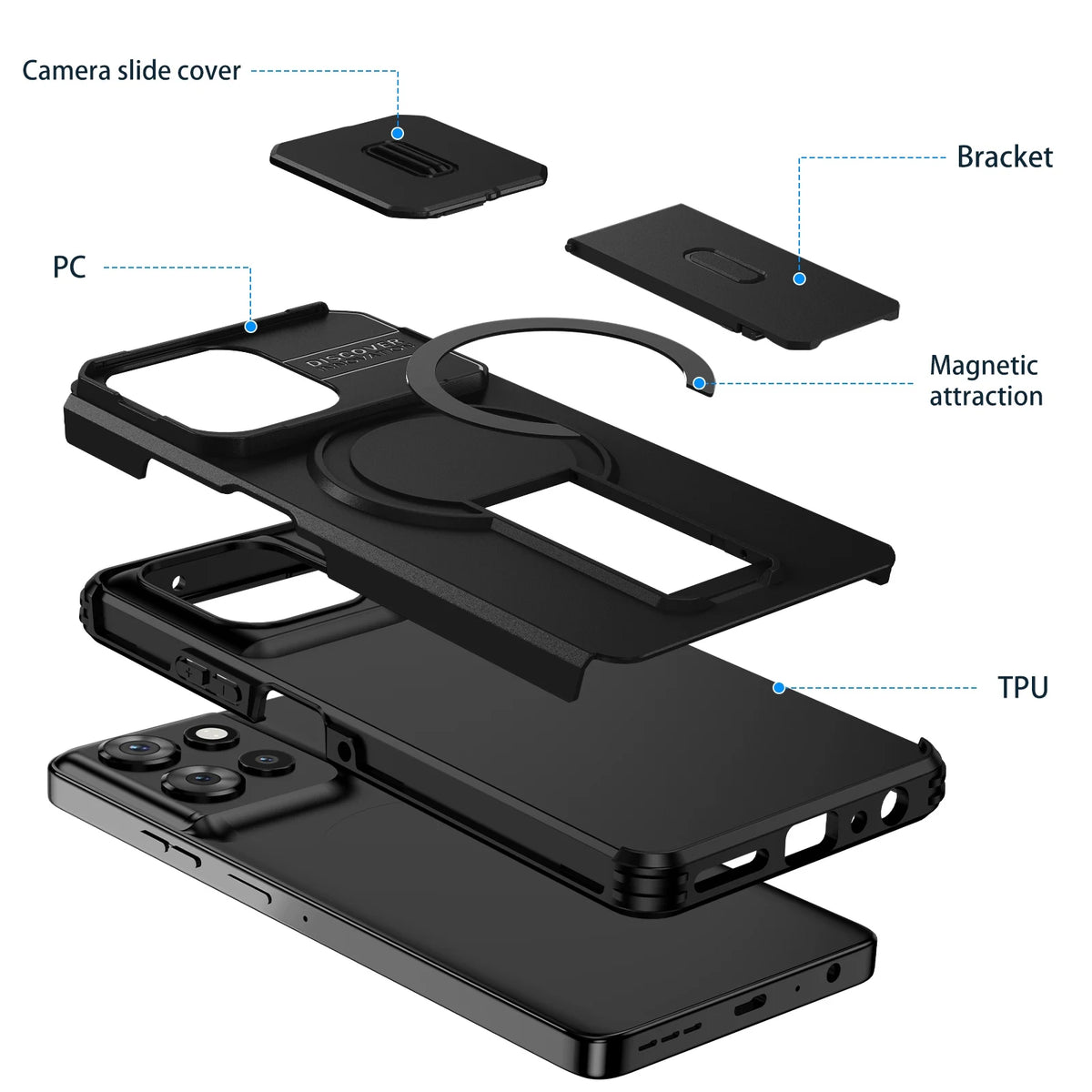 New Armor Bumper Shockproof Phone CaseFor Motorola G Play 2026 2025 Hard Cover Case For  MOTO G Power  G 5G EDGE 2024 G STYLUS