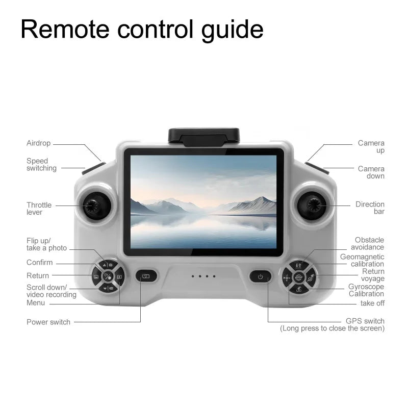 YL059 RC Quadcopter Drone with 4K Camera 23 Min FPV GPS Flight Optical Flow Positioning Auto Return Home RC Toy Boy Gift Dron