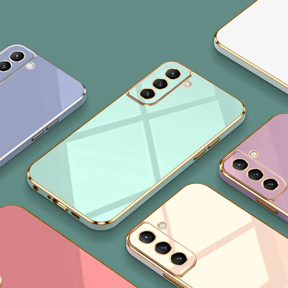 For Samsung Galaxy S23 S22 S21 S20 S22 + 23 S21 Ultra S10 Plus S20 FE S22Ultra S23Ultra S21FE Case Luxury Phone Cover 6D Plating