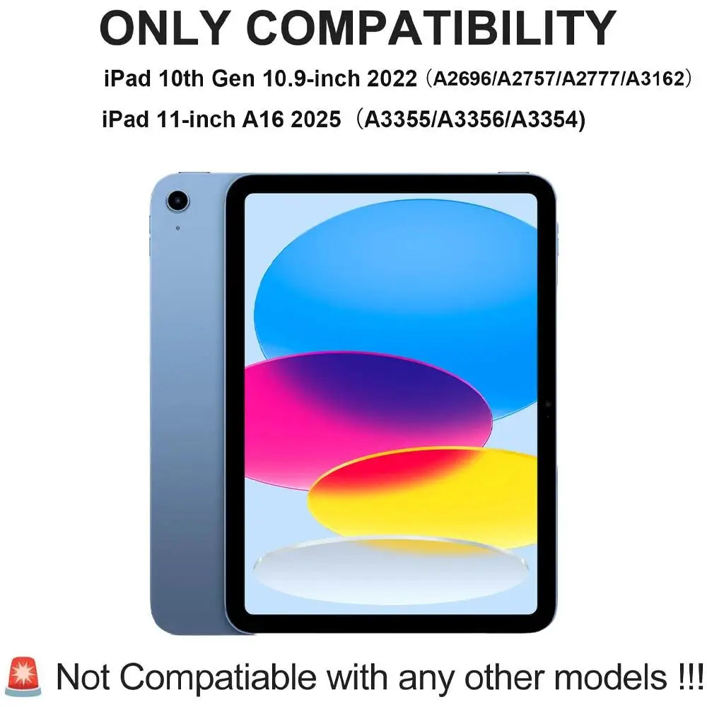 For iPad A16 2025 11th Generation Keyboard Case 11 inch Stand with Pencil Holder for iPad 10th Generation Case 10.9 inch 2022