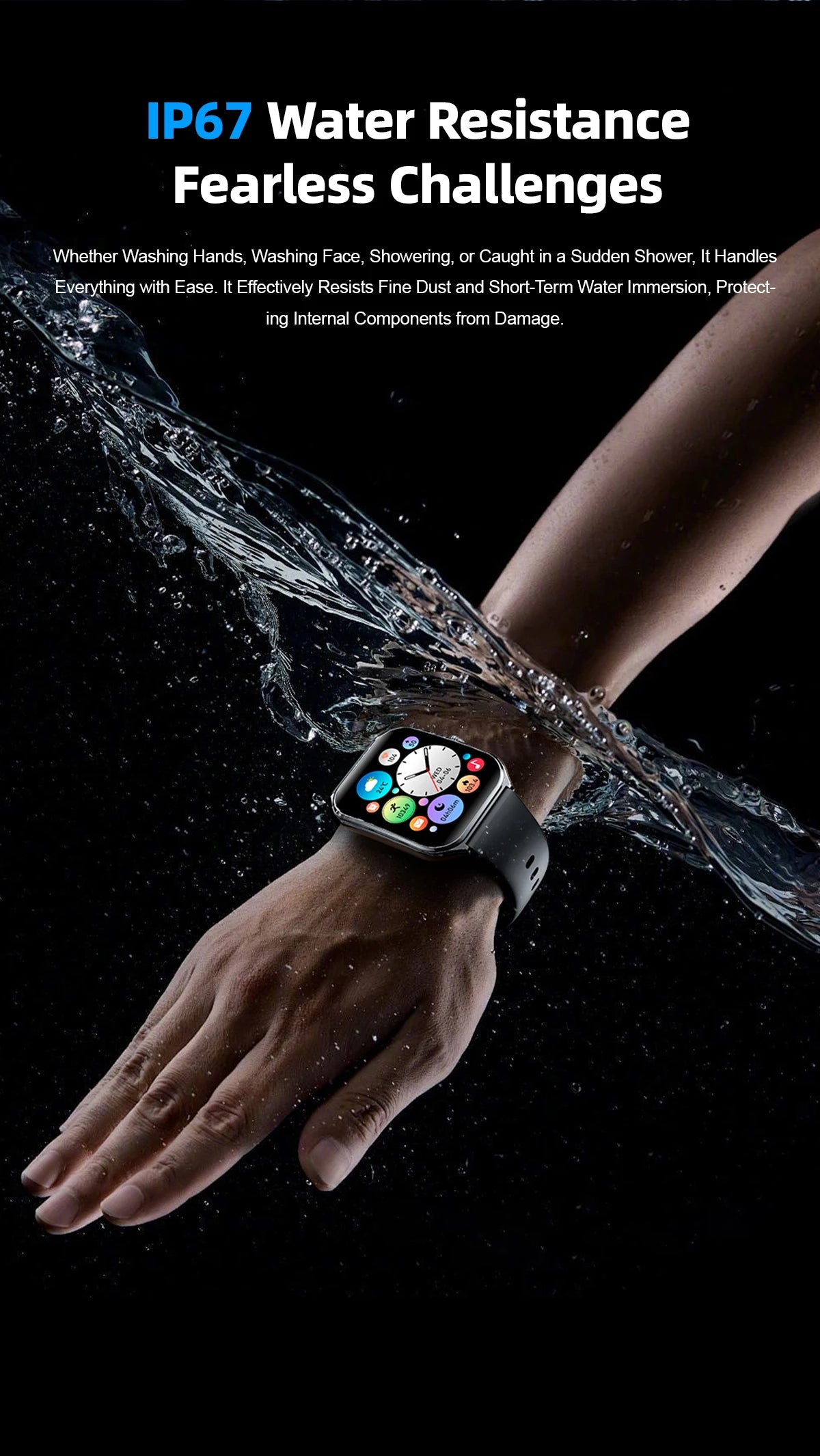 2026 New Smartwatch 1.96 inch Ultra-thin Bluetooth Call Health Monitor IP68 Waterproof 100 Sport Smart Bracelet For  Android iOS