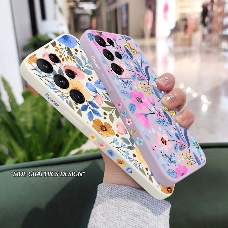 Miss Pattern Phone Case For Samsung Galaxy S25 S24 S23 S22 S21 S20 Ultra Plus FE S10 S9 S10E Note 20 Ultra 10 9 Plus Cover