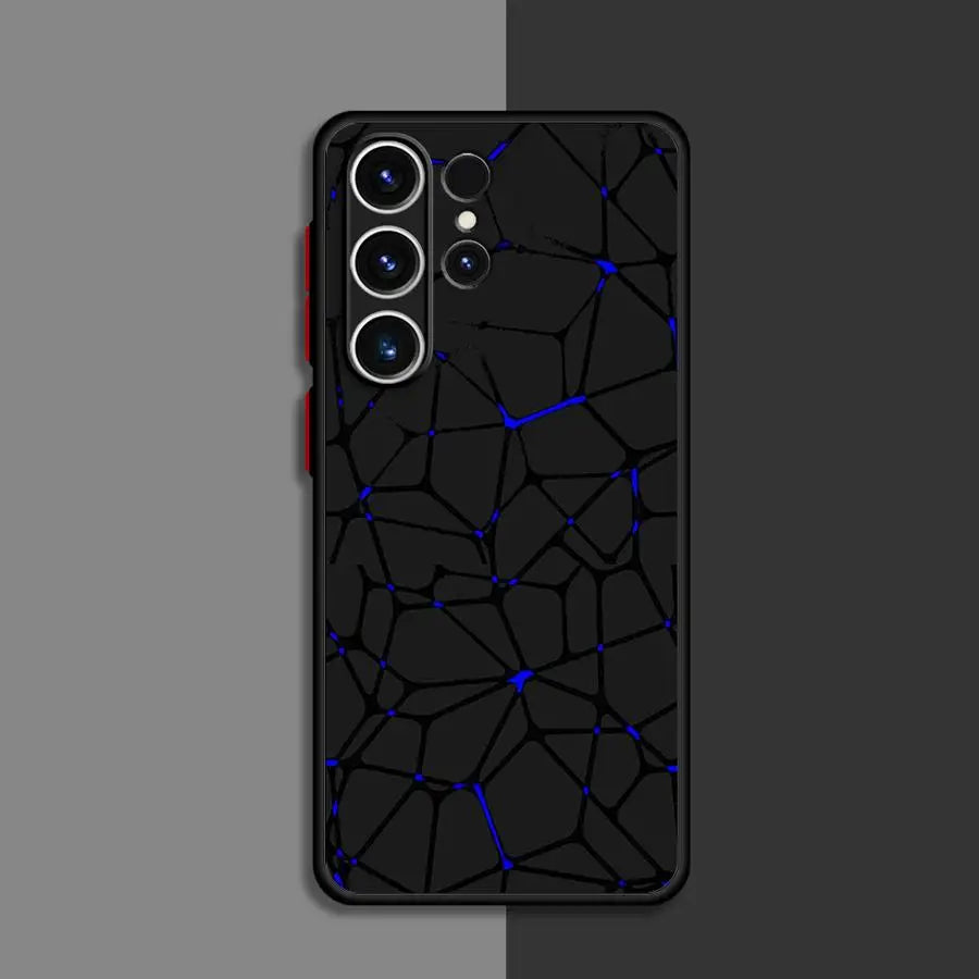 Fashion Honeycomb Matte Case For Samsung Galaxy S24 S22 S23 S20 S21 FE S10 Plus Capa Note 20 Ultra 10 Lite Phone Fundas