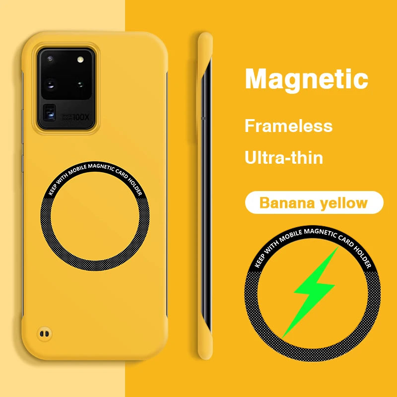 Slim Phone Case for Samsung Galaxy S20 Ultra FE Plus S20Ultra S20FE S20+ S20Plus 5G Magnetic Frameless Simple Back Cover Housing