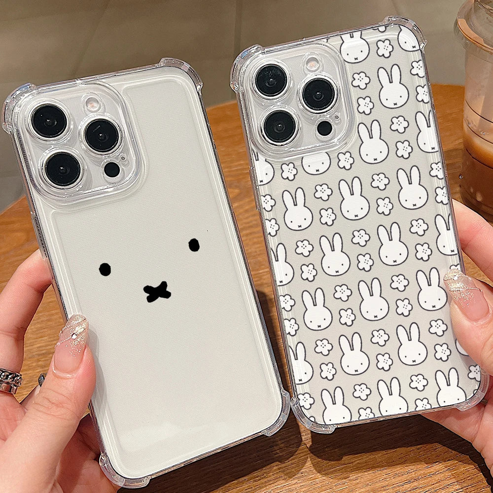 Cute Rabbit M-Miffies Phone Case for Samsung Galaxy S26 S25 S24 S23 S22 S21 S20 FE Ultra Plus 5G Soft Anti Drop Cover