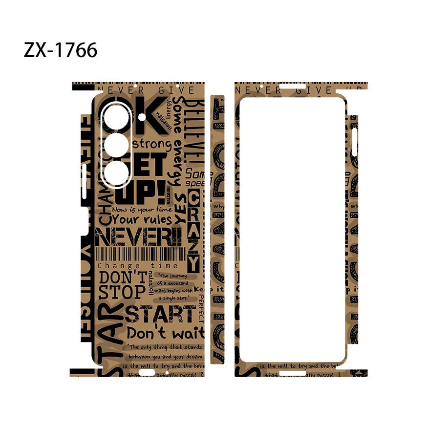 Skin Wrap For Galaxy Z Fold 6 Back Film Samsung Z Fold 7 Protective Decal Fold 4 Fold 3 Sticker Back Screen Protector