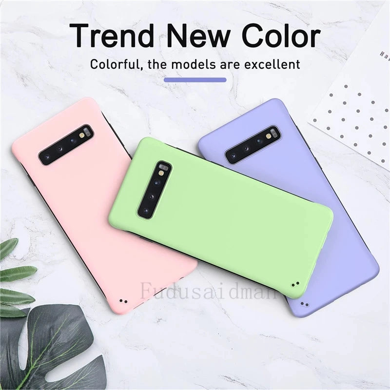 Designer Slim Thin Matte Phone Cover Case For Samsung S24 S23 S22 S21 S20 FE S10 Plus Bumper Note 20 Ultra 10 Plus Classic Cases