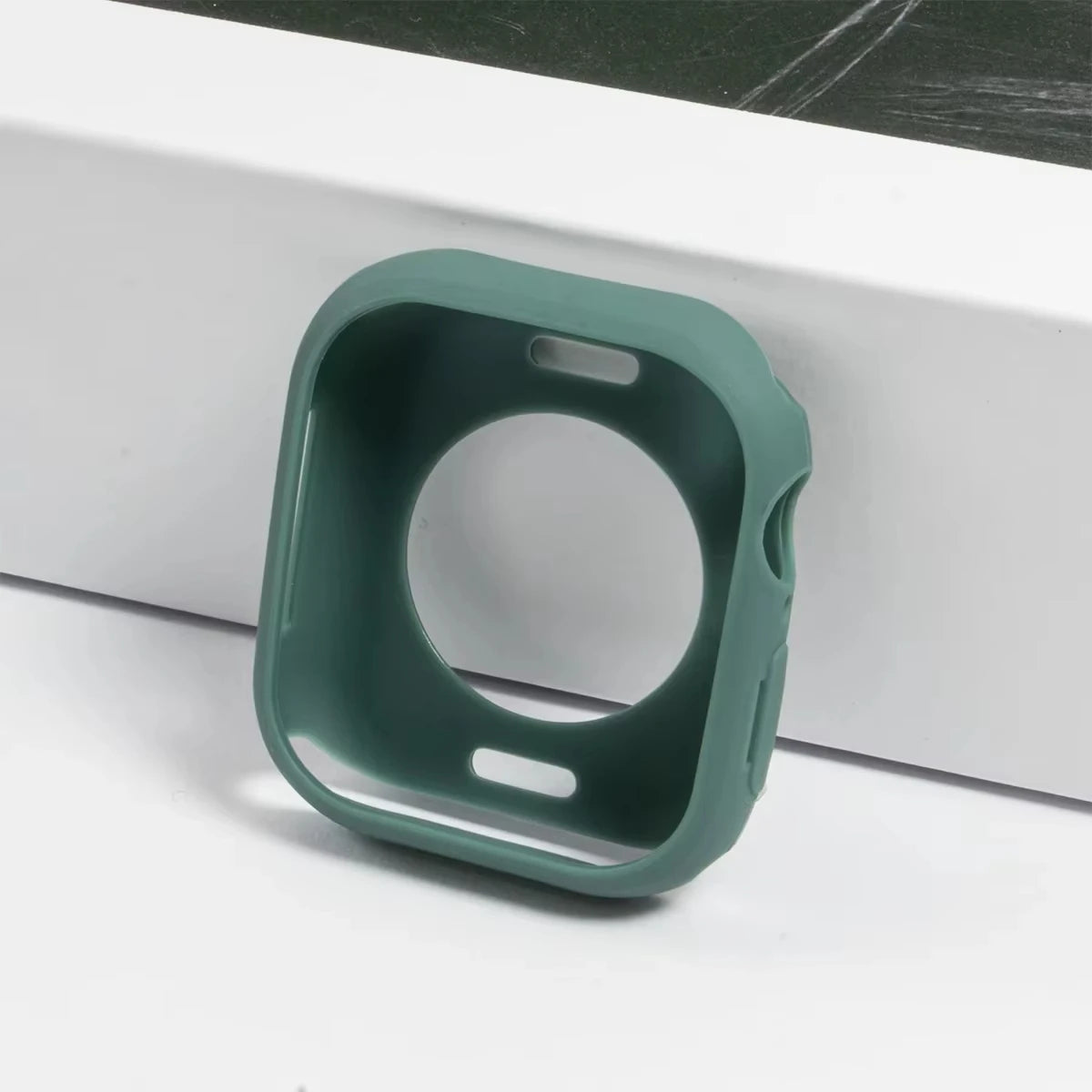 Soft Silicone Case for Apple Watch Band 46mm 45 44 42mm 41 40mm Accessories Protectector iWatch Series SE 12 11 10 9 8 7 6 Cover