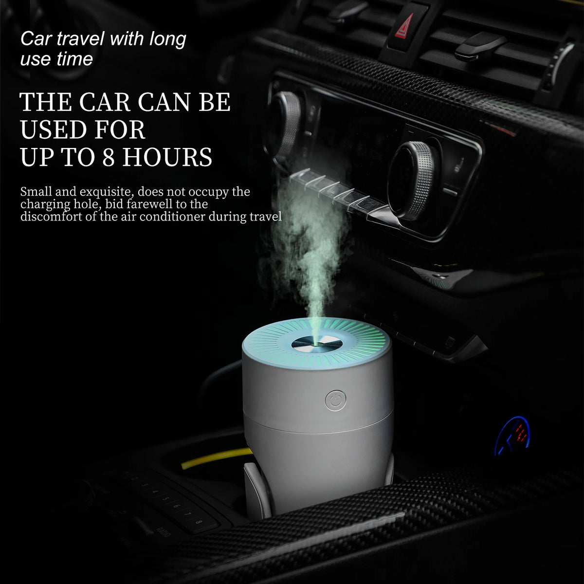 "360° Oscillating Humidifier & Air Purifier: Smart Desktop Mist Control with Ultra-Quiet USB Operation"