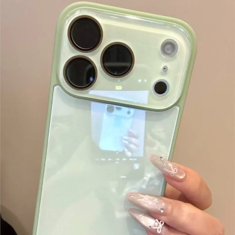 Luxury Candy Color Tempered Glass Camera Protection Case For iPhone 12 13 14 15 16 17 Pro Max Shockproof Bumper Hard Back Cover