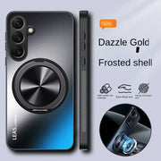 For Samsung Galaxy S25FE S25 S24Plus Case Hard Matte With Ring Magnetic Protective Back Cover Case For Samsung S24 S23 S22 Ultra