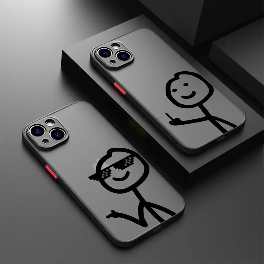 Cartoon Matchman Shell Phone Case For Samsung Galaxy S23 S24 S25 S26 Ultra S22 S21 S20 Plus FE A15 A16 A34 A35 A54 A55 A56 Cover