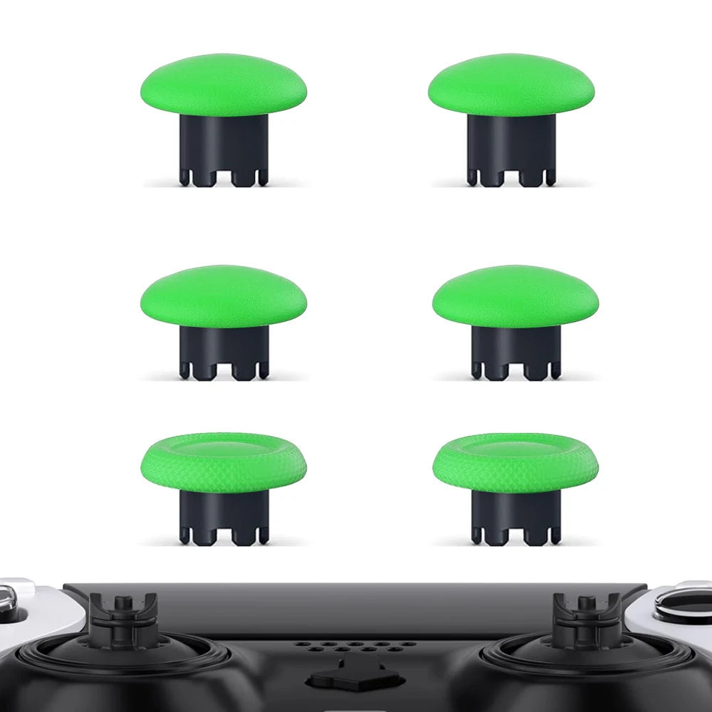Replacement Thumbsticks Joysticks Cap For PS5 Edge Dualsense Controller and 4 Paddles Green Color