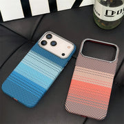 Luxury Kelvar Carbon Fiber Colorful Case for iPhone 17 16 15 14  13 Pro Max Metal Lens Frame Ultra Thin Hard Shockproof Cover