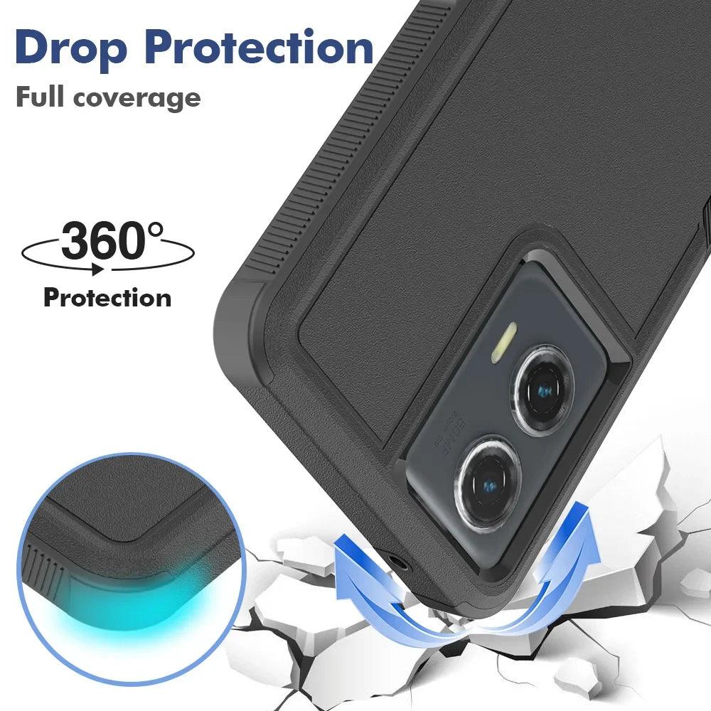 Rugged Armor Shockproof Phone Case For Motorola Moto G Stylus 5G 2024 Power 2025 Play 2026 TPU Frame Hard Plastic Back Cover