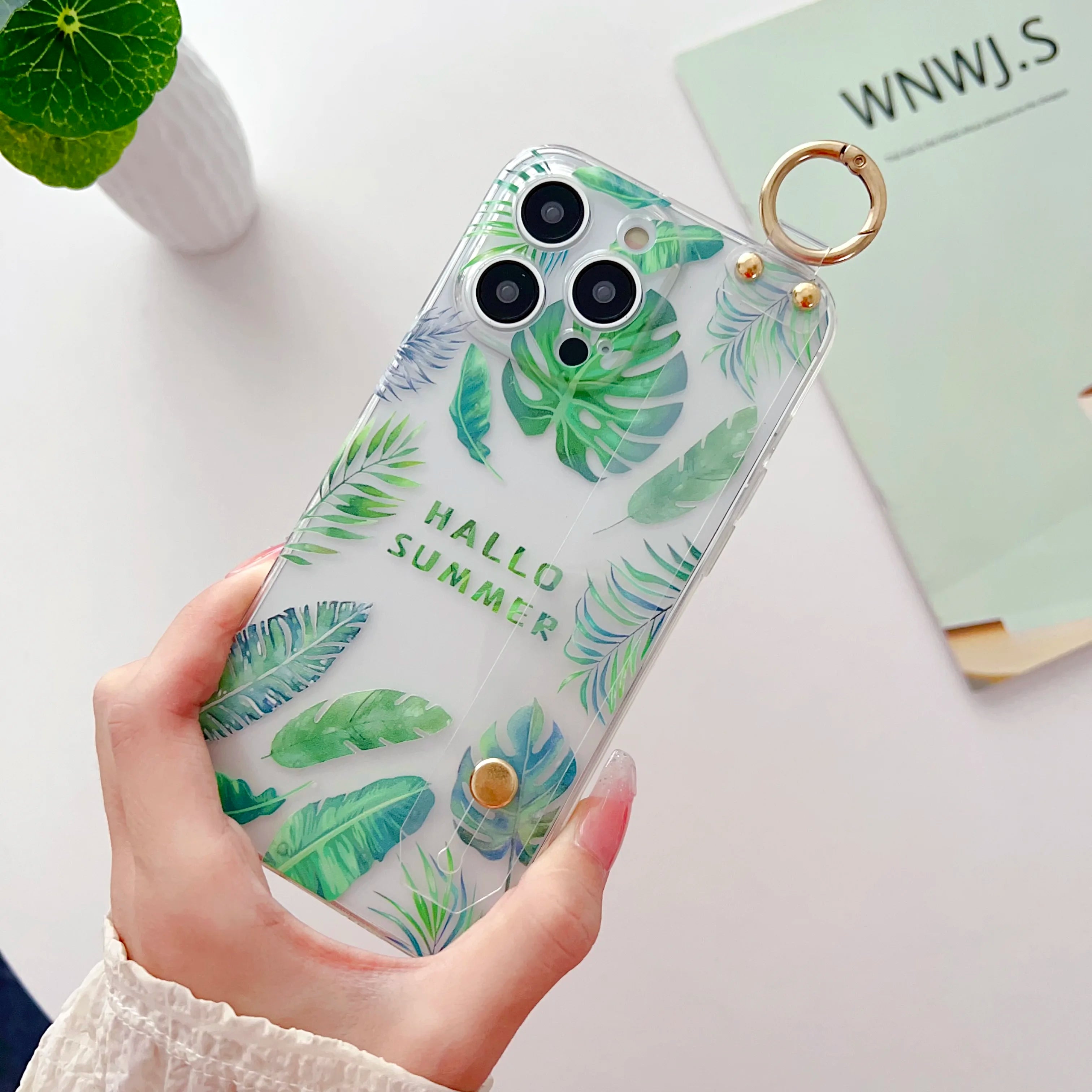 For Samsung Galaxy S20 S21 S22 S23 S24 S25 Plus Ultra FE Edge Rainforest Trees Case Wrist Strap