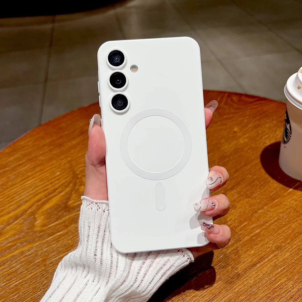 Soft TPU Matte Case For Samsung Galaxy A56 A55 A54 A36 A35 A16 A15 5G A26 S25 Edge S24FE S24 S23 S21 Ultra Plus FE Magsafe Cover
