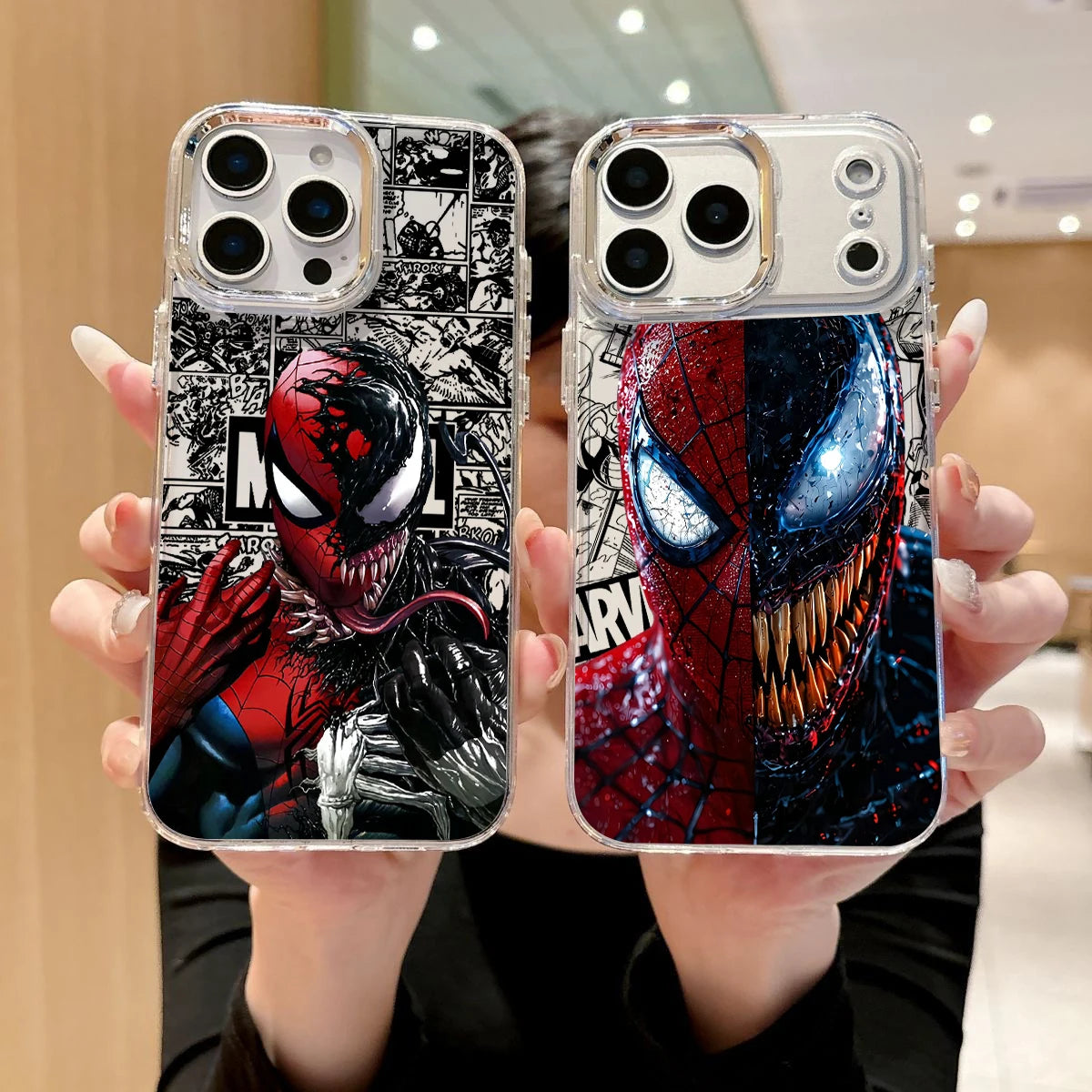Anime Spiders-Man Phone Case For iPhone 17e 17 16e 16 15 14 13 12 11 mini Pro Max X XR XSMAX 8 Air Plus Transparent Soft Cover