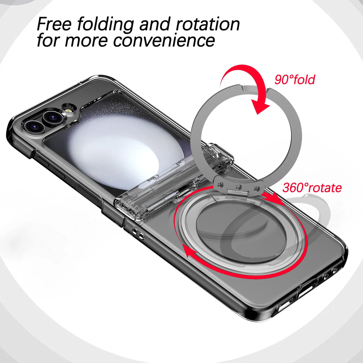 Solid Color Magnetic for Magsafe Hard Phone Case for Samsung Galaxy Z Flip 8 7 6 5 Shockproof Armor Protective Cover