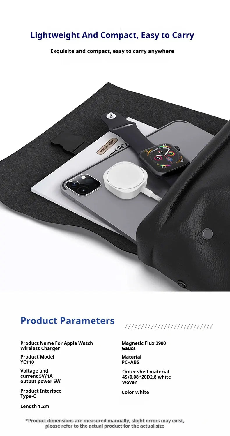 New Magnetic Wireless USB A Fast Charger Type C Charging Cable For Apple Watch Series 10 9 8 7 6 5 4 3 2 1 Ultra Edition iWatch