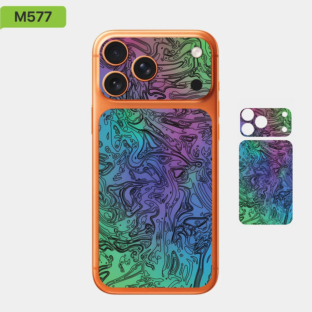 For Apple iPhone 17 Pro 17 Pro Max Full Back Cover Decal Wrap Skin Colorful Rear Protective Sticker Film
