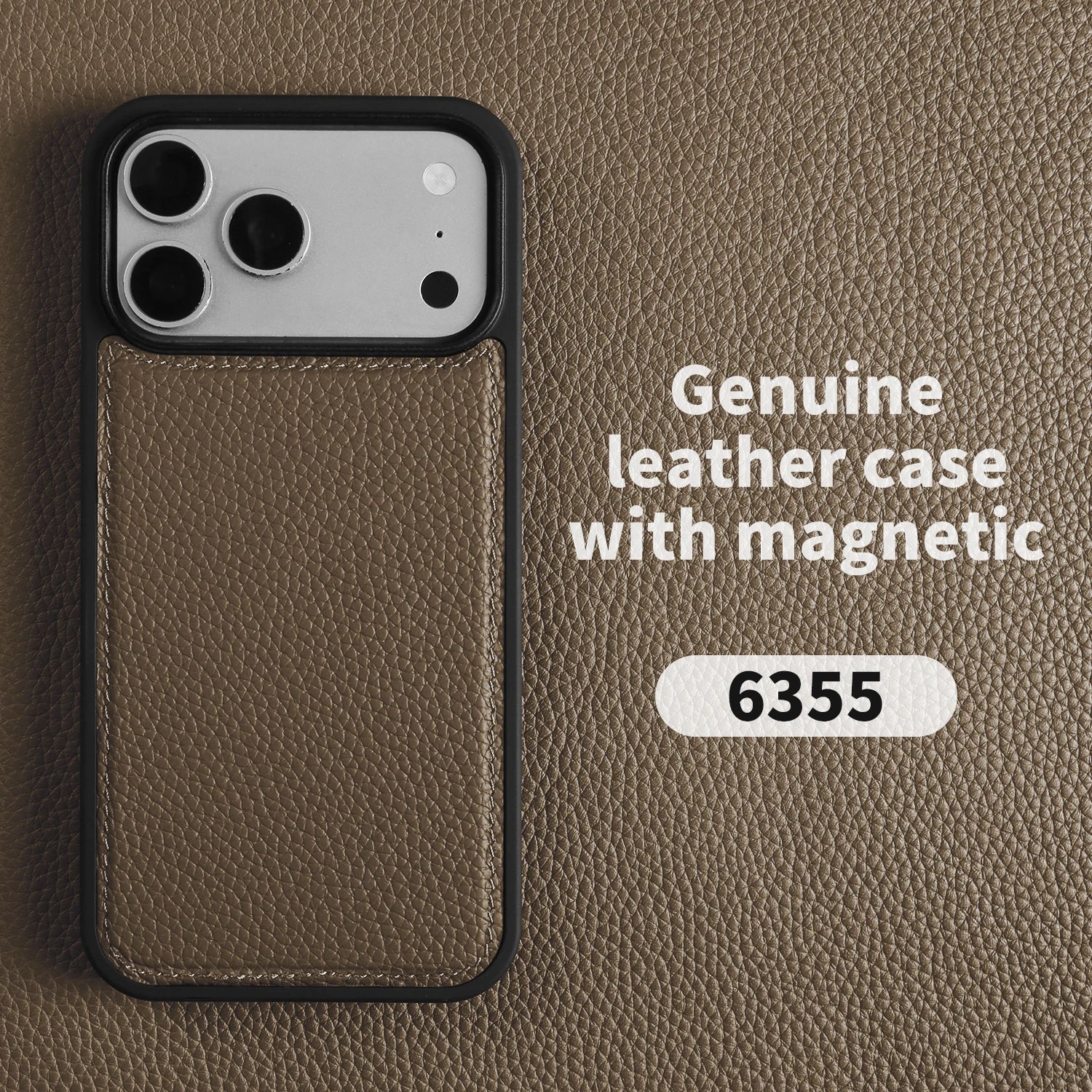 Premium Lychee Genuine Leather Case For iphone 17 Pro Max 17e 16e Air 14 13 12 11 15 16 Pro Max Phone Back Cover Case Coque Capa