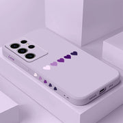 Gradient Heart Phone Case For Samsung Galaxy S25 S24 S23 S22 S21 S20 S10 S10E Ultra Plus FE Note 20 Ultra Plus Cover