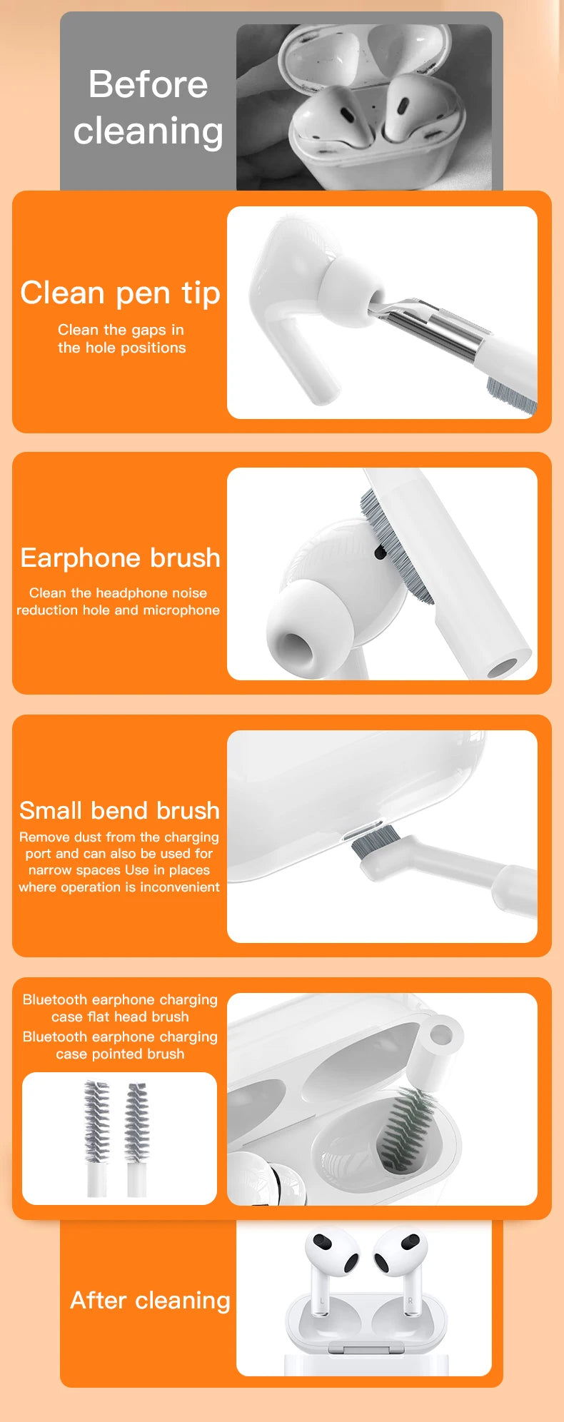 20/32-in-1 Multi-Functional Deep Cleaning Kit for iPhone Ports, AirPods, Keyboard, and Keycap Removal - Precision Tools
