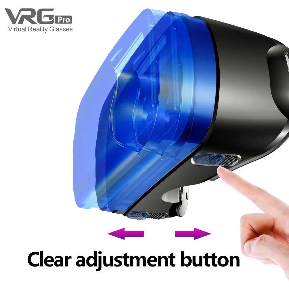 VRG Pro 3D Virtual Reality VR Glasses Devices Headset Viar Goggles Helmet Lenses Smart For Phone Smartphones Viewer Cell Devices