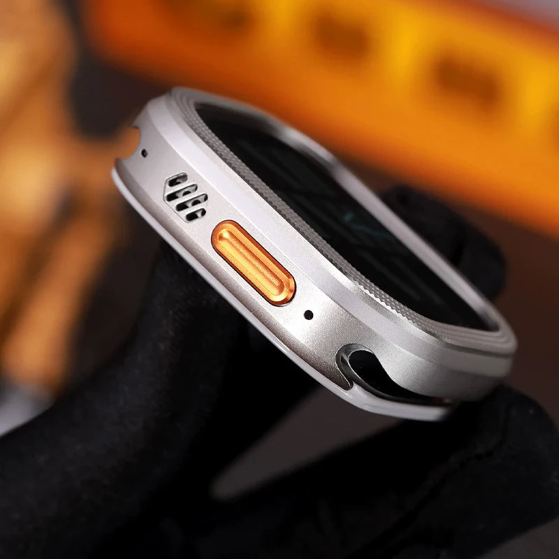 Luxury Titanium Case For Apple Watch 49mm Metal Alloy Armor Drop Resistant Protector Cover Hard Bumper For iWatch Ultra 1 2 3