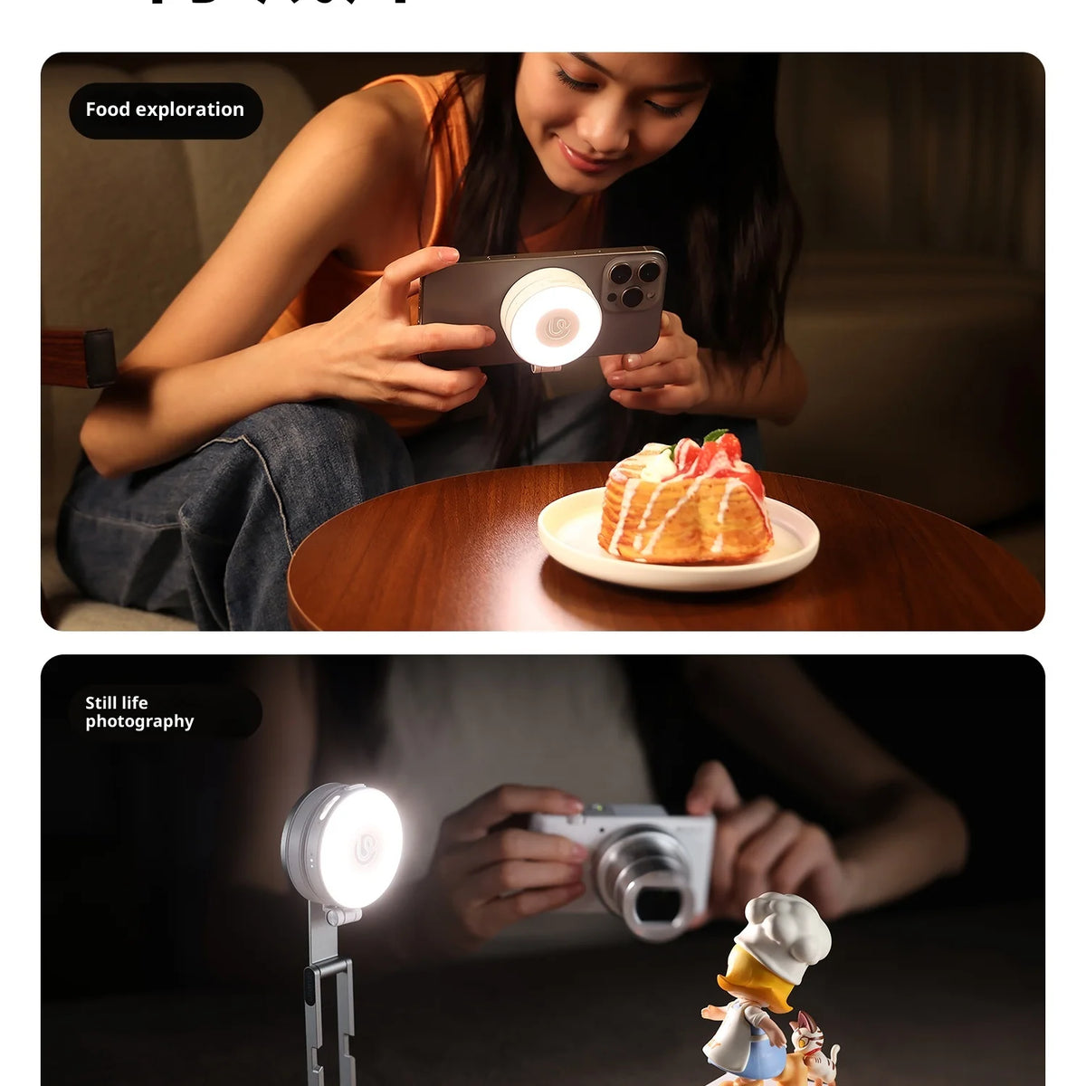 Original Ulanzi LM23 Light 3-Level Brightness Magnetic Soft LED Light Portable Pocket Vlogging Live Streaming Content Creation
